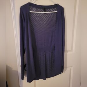 Navy BLUE Open Front Cardigan